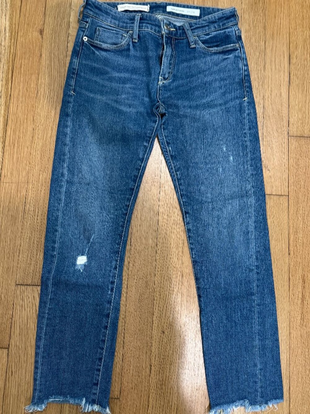 Pilcro & the Letterpress Slim Boyfriend Jeans | Distressed Medium Wash | Size 25